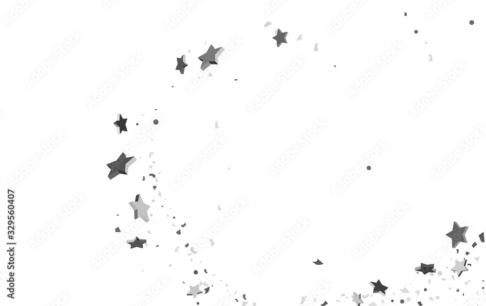 Silver volumetric star-confetti Silver volumetric star-confetti