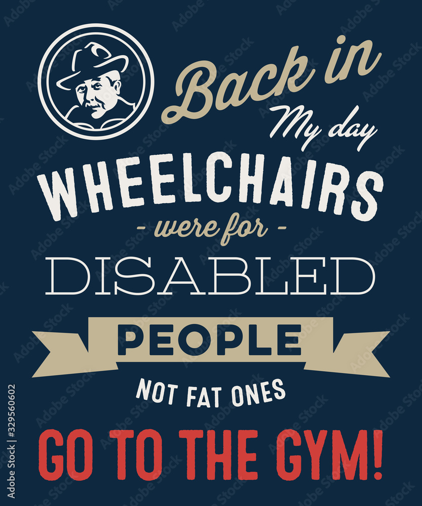 Retro typographic workout motivational poster