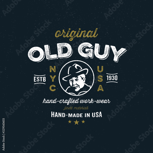 Vintage apparel design for clothing company