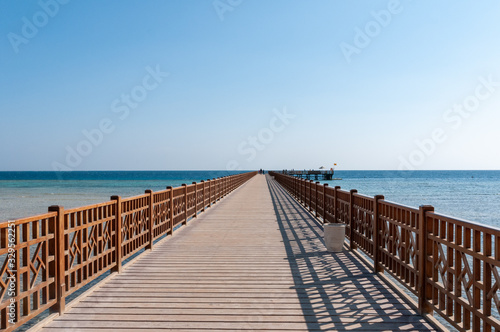 long jetty boardwalk in Hurghada Egypt Makadi Molo