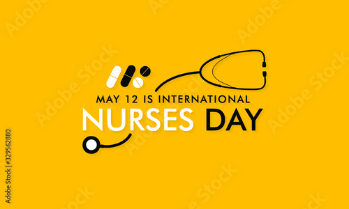 Vector illustration on the theme of International Nurses Day observed around the world on 12 May of each year, to mark the contributions that nurses make to society.
