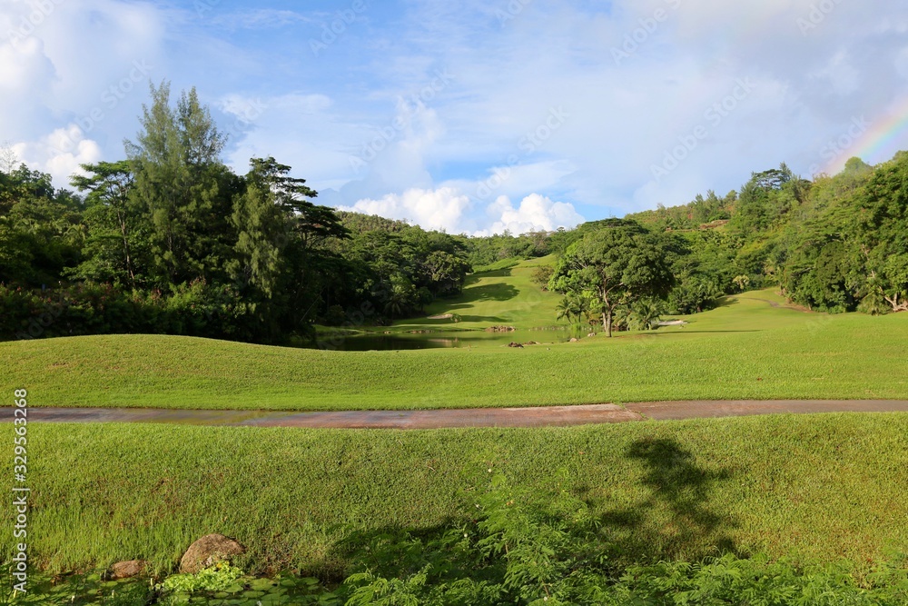 Obraz premium parcours de Golf Seychelles