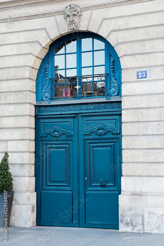 Place Vendome, heath of jewelry and historical luxury shops and hotels, in Paris, France photo