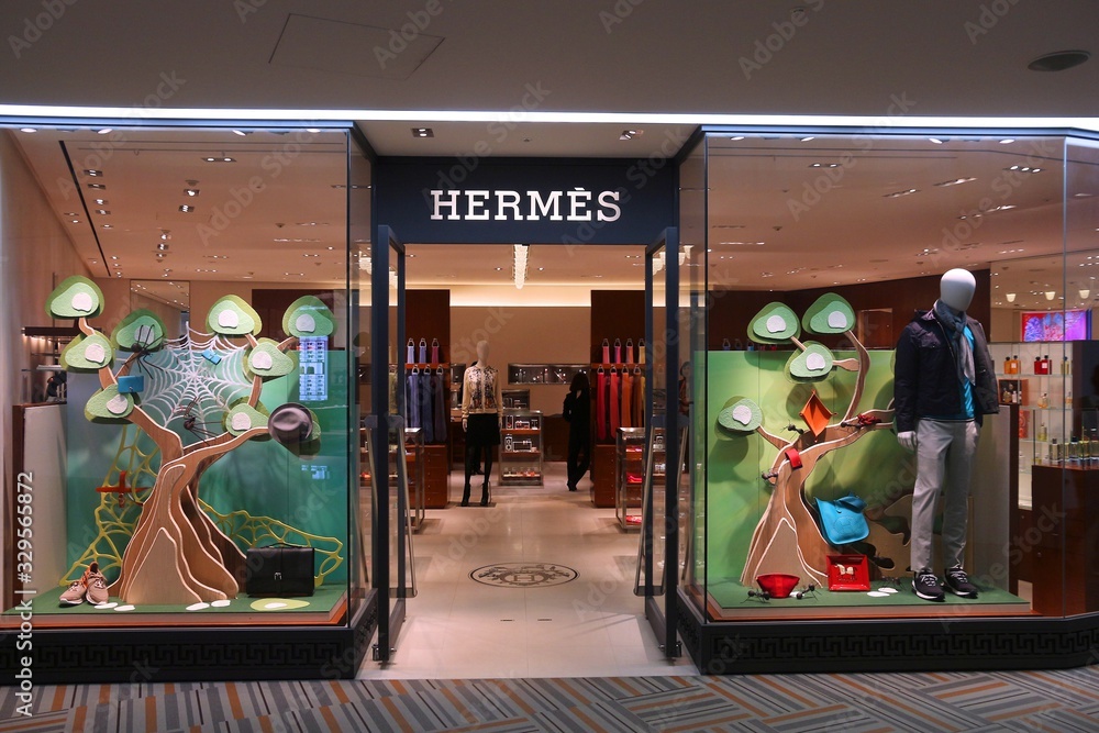 TOKYO, JAPAN DECEMBER 5, 2016 Hermes fashion shop at Narita Airport