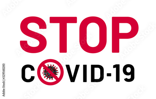 Stop novel coronavirus outbreak sars-cov-2, 2019-ncov icon. Stop sign with the name coronavirus covid-19