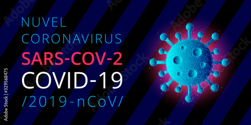 Nuvel coronavirus, sars-cov-2, covid-19, 2019-ncov. Informative poster
