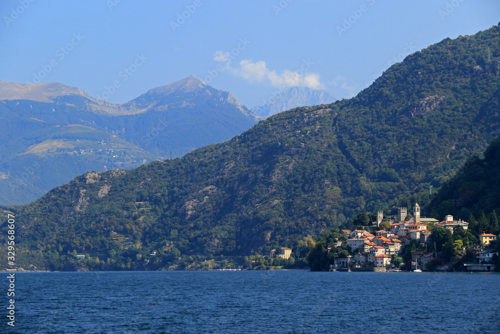 Lake Como, lake of glacial origin in Lombardy, Italy