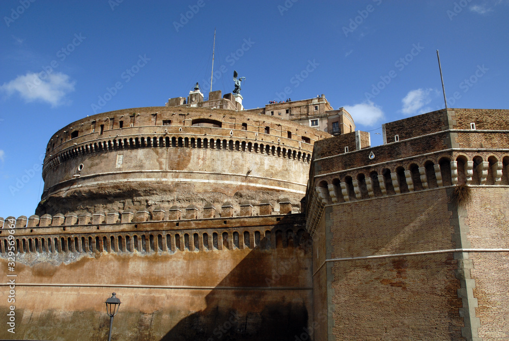 Castel Sant'Angelo, Castle of the Holy Angel building in Parco Adriano, Rome, Italy