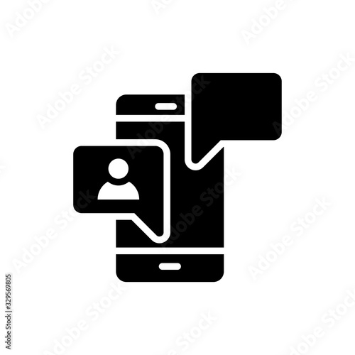 Social Media Glyph Icon vector illustration