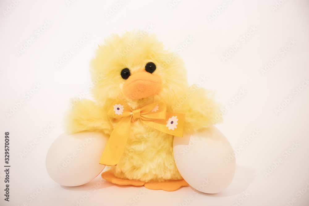 Chick and Egg on white background. Easter theme Chick and Egg on white background. Easter theme