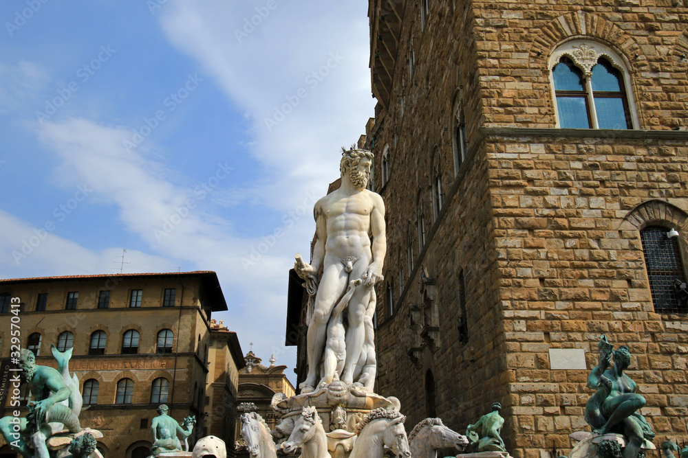 Statue in front of Palazzo Vecchio, the town hall of Florence, Italy
