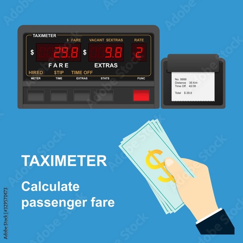 taxi meter with thermal printer