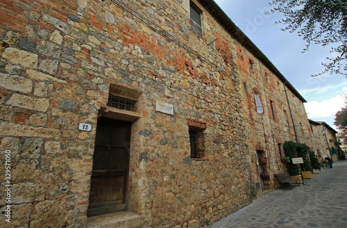 Medieval town Monteriggioni  Tuscany  Italy