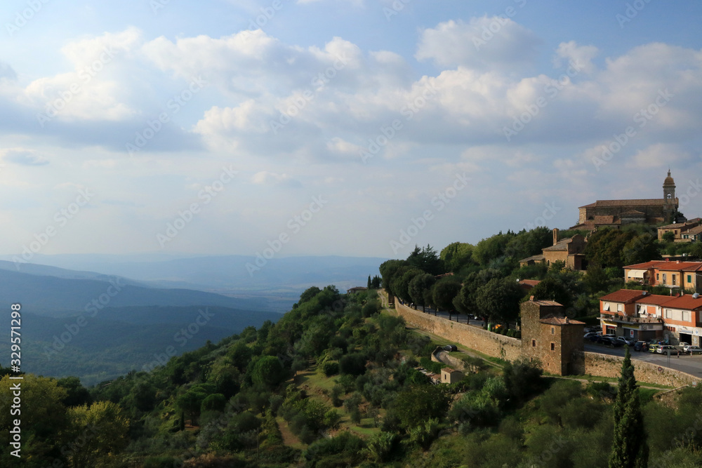 Old town in Montalcino, Tuscany, Italy