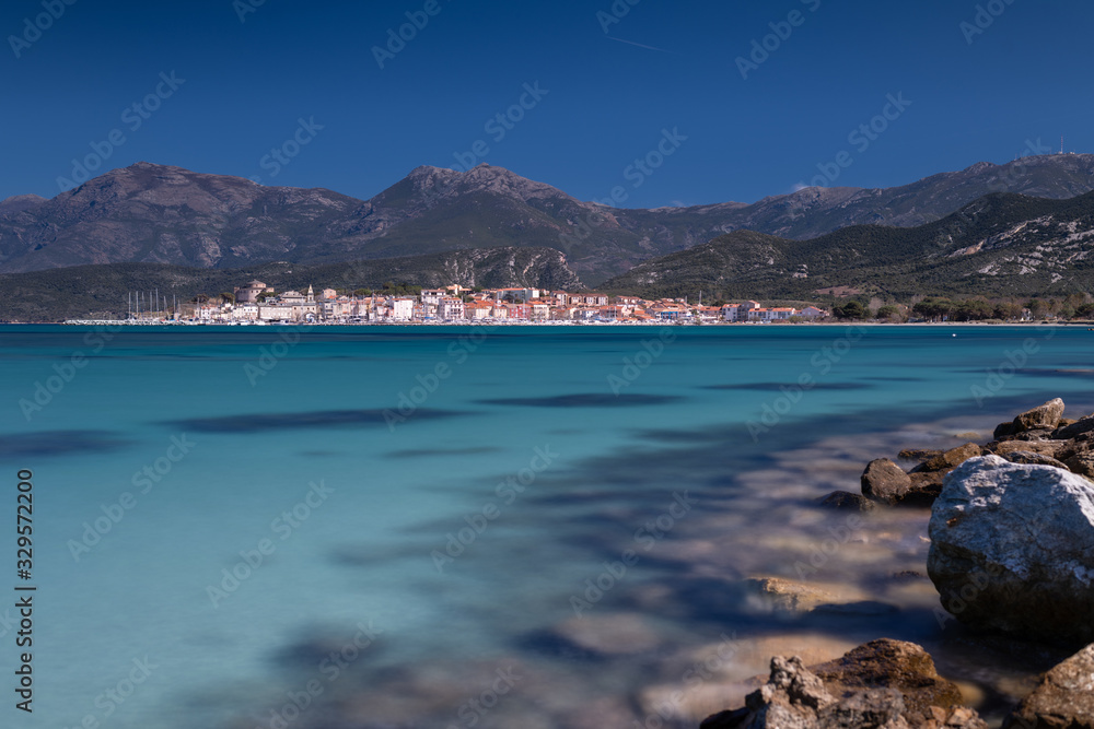 The village of Saint Florent with it's beautiful sea and charateristic mountains