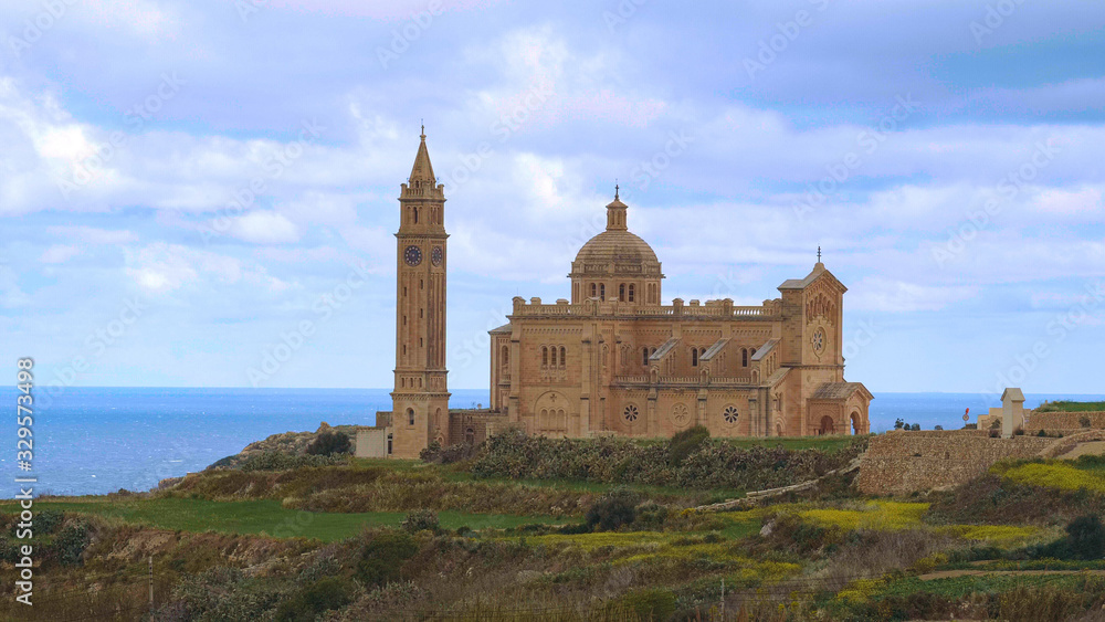 Famous Ta Pinu Shrine - a popular church on the Island of Gozo - travel photography