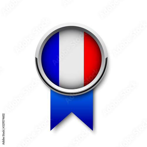 France flag. Badge. Medal. Decoration. Free Download France flag. Badge. Medal. Decoration. - GFXLoad