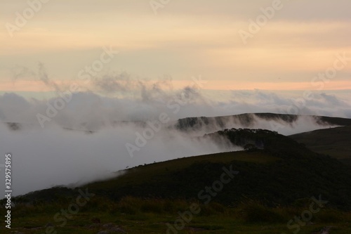 thick fog over mount Roraima Brazil