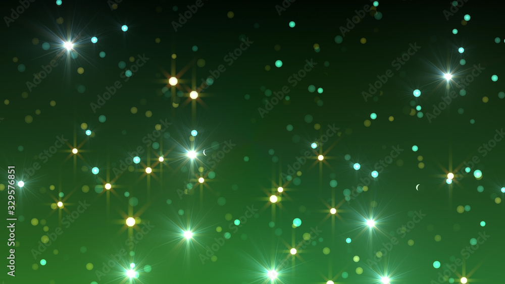 Fototapeta premium illumination neon space star particle flash light 3D illustration abstract background
