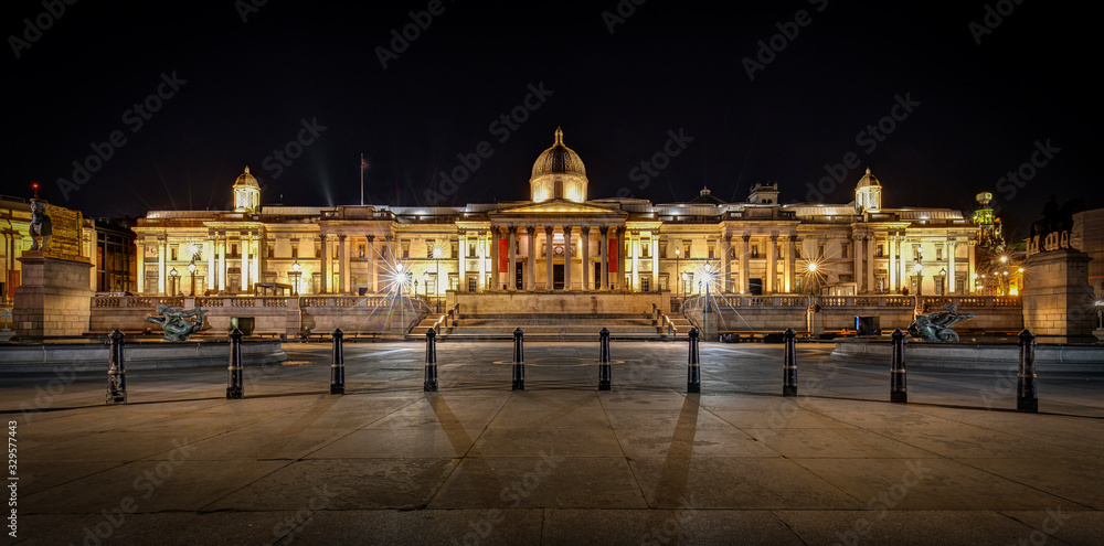 Trafalgar Square London with National Gallery