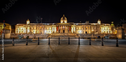 Trafalgar Square London with National Gallery