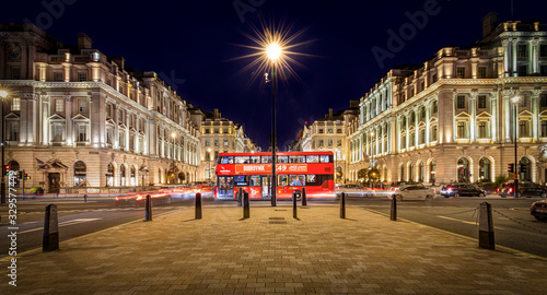 Waterloo Place City of Westminster London with London bus