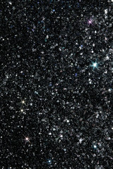 black shiny flickering background, texture festive flickers in different colors