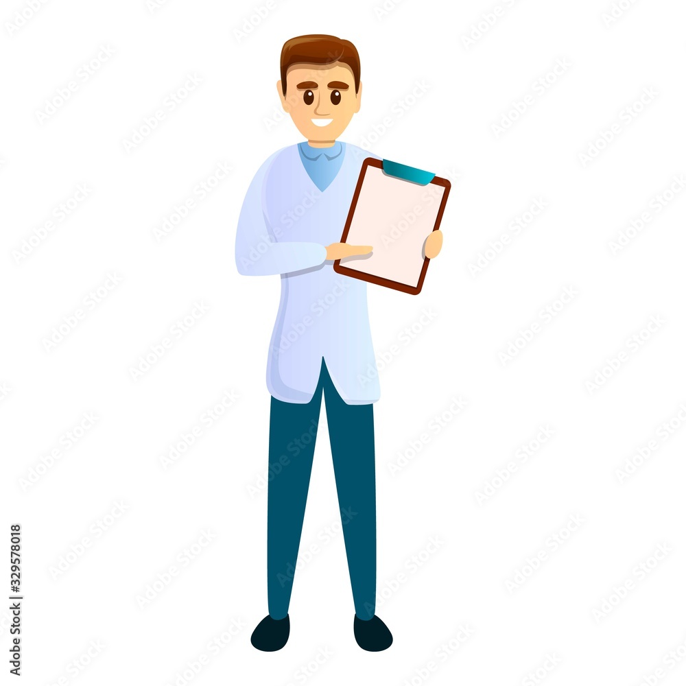 Doctor patient card icon. Cartoon of doctor patient card vector icon for web design isolated on white background Doctor patient card icon. Cartoon of doctor patient card vector icon for web design isolated on white background