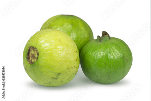 Guava tropical fruit isolated on white background