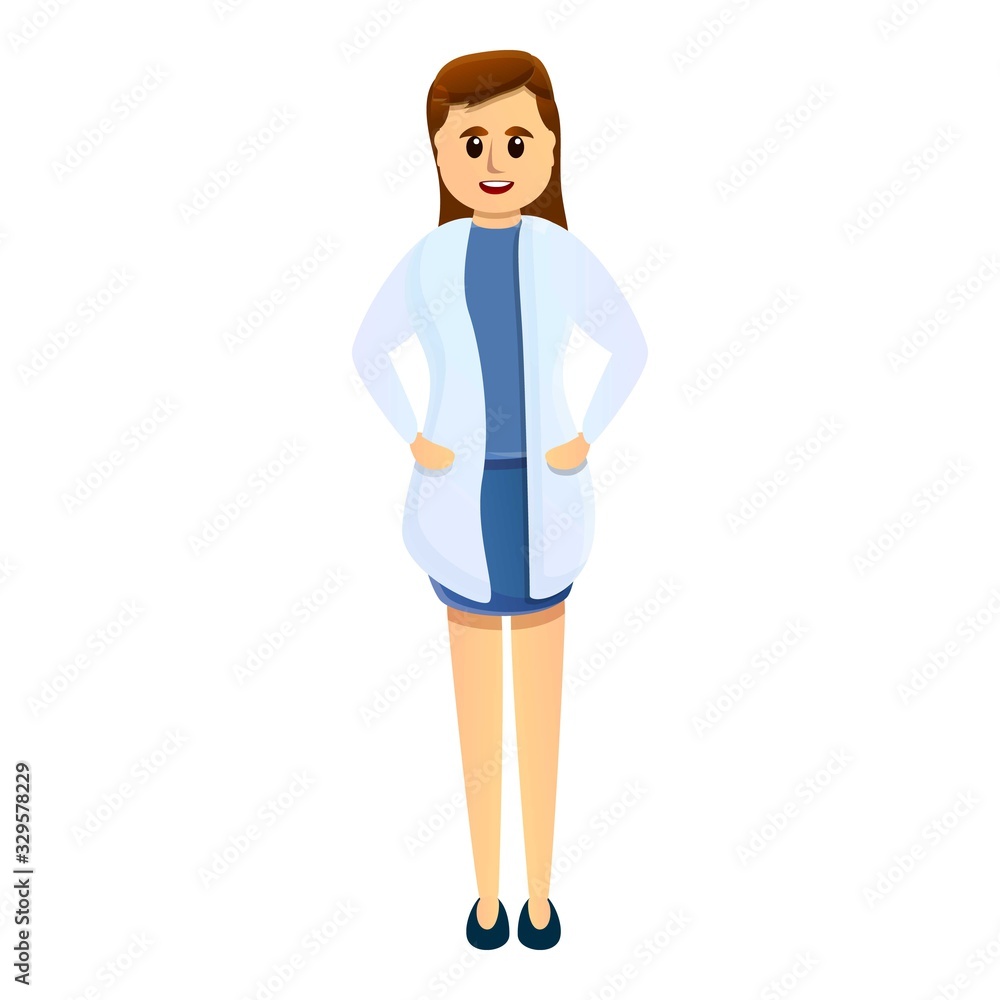 Woman doctor icon. Cartoon of woman doctor vector icon for web design isolated on white background Woman doctor icon. Cartoon of woman doctor vector icon for web design isolated on white background