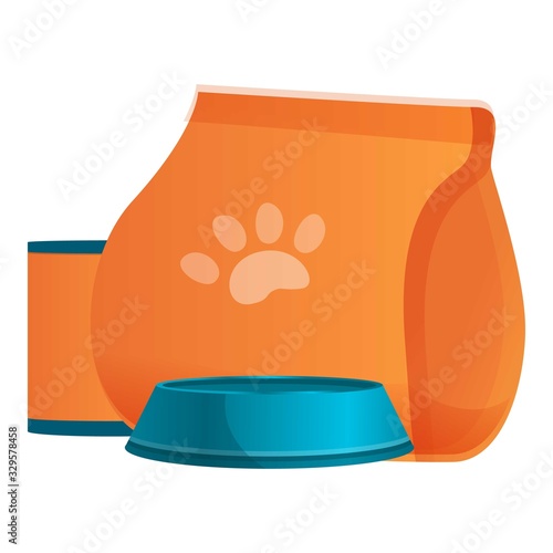 Homeless shelter animal food icon. Cartoon of homeless shelter animal food vector icon for web design isolated on white background