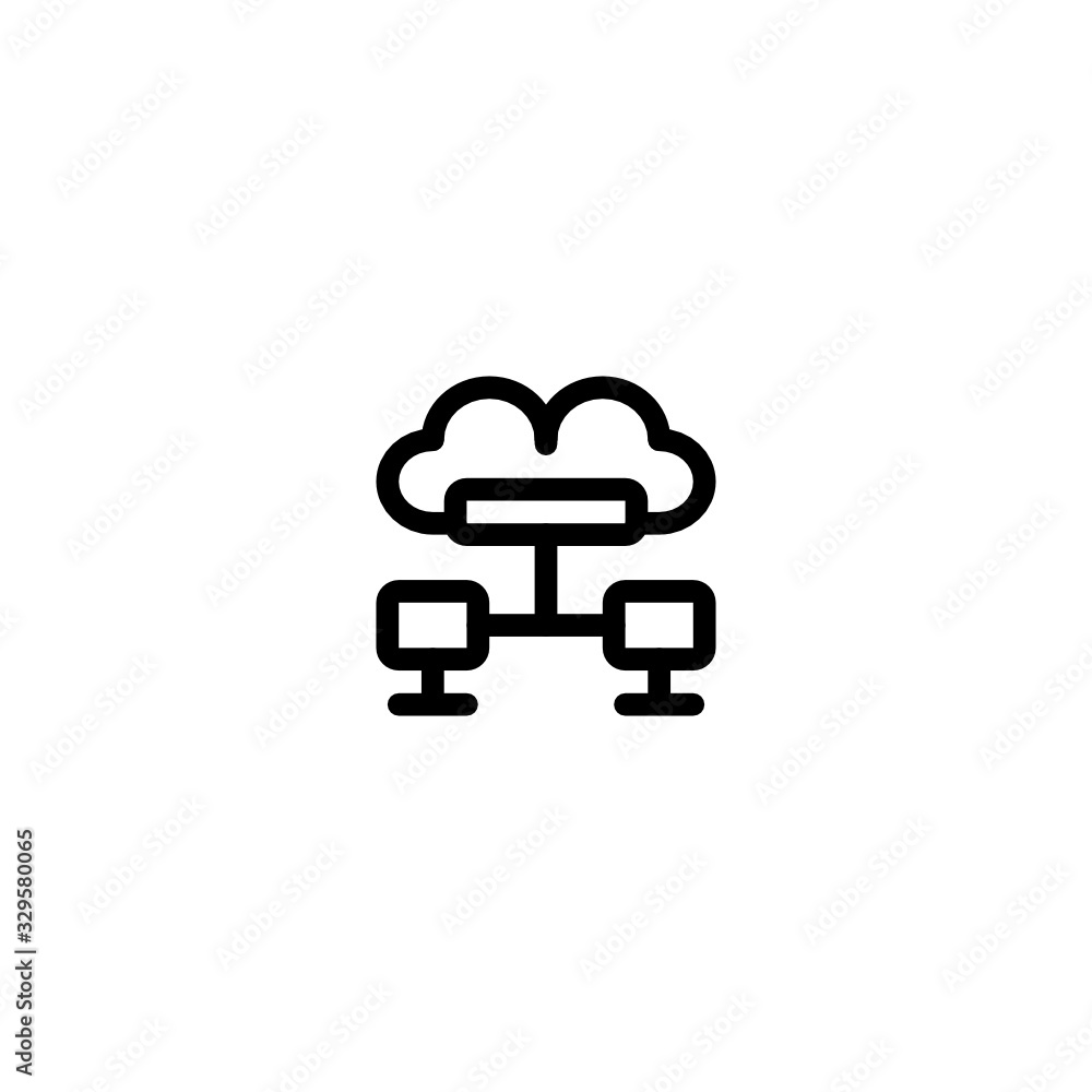 Cloud Hosting Shared Data Icon, Logo, Vector Cloud Hosting Shared Data Icon, Logo, Vector