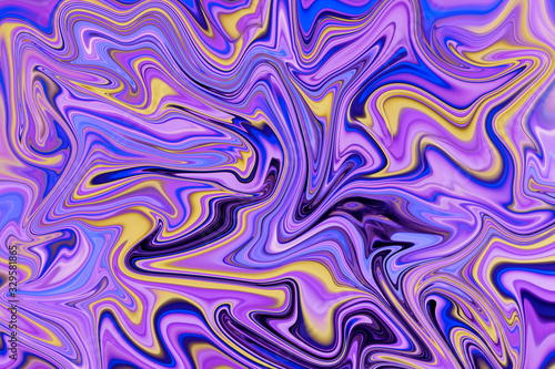 Purple liquid marbling paint swirls background. Fluid painting abstract texture.