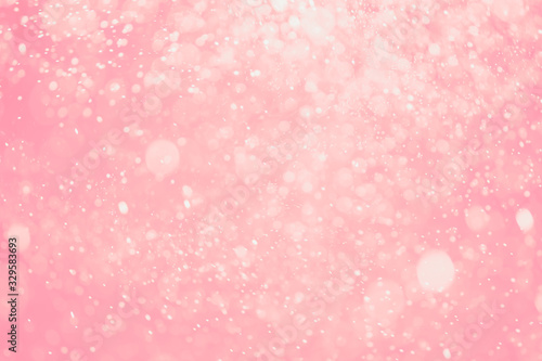 Glitter bokeh of light pink background.Abstract blurred light