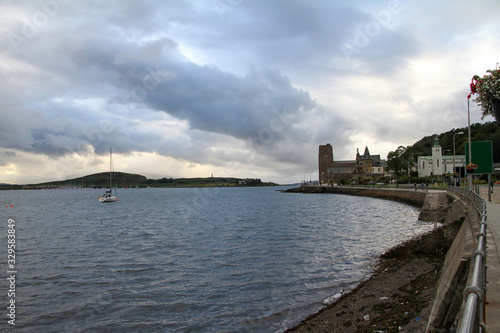 Wallpaper Mural  the church tower of the village with sea view Torontodigital.ca
