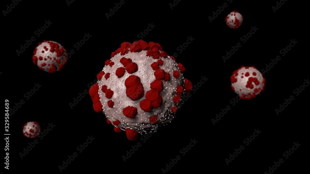 3d Rendering of a Corona Virus rotating growing micro isolated 3d Rendering of a Corona Virus rotating growing micro isolated