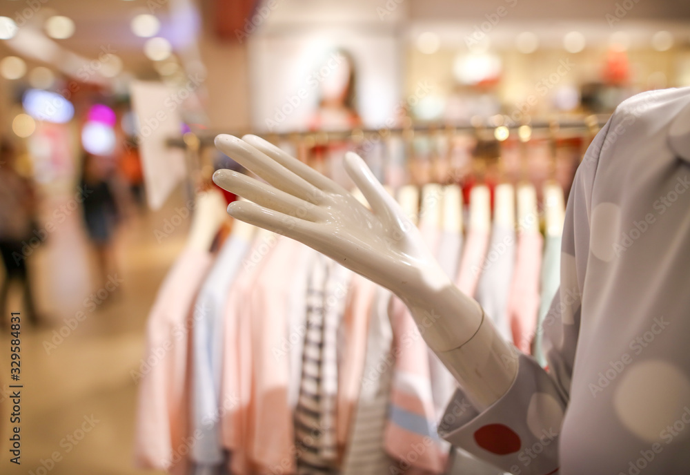 Mannequin hand in a shopping center. Mannequin hand in a shopping center.