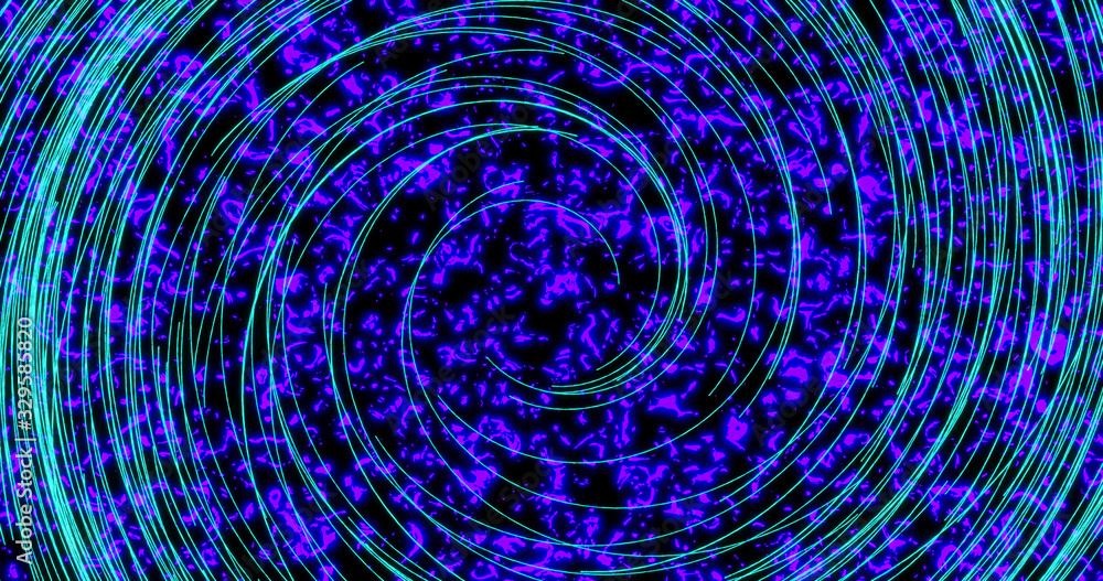 Render with blue and purple spiral background