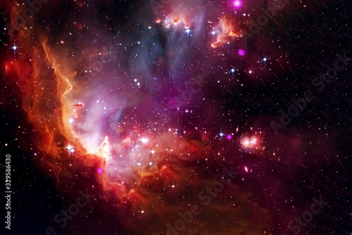 Fototapeta The cosmic nebula is red