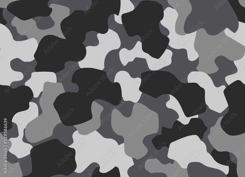 Fototapeta premium Camouflage seamless pattern. Abstract military or hunting camouflage background. Classic clothing style masking camo repeat print. Forest texture camouflage