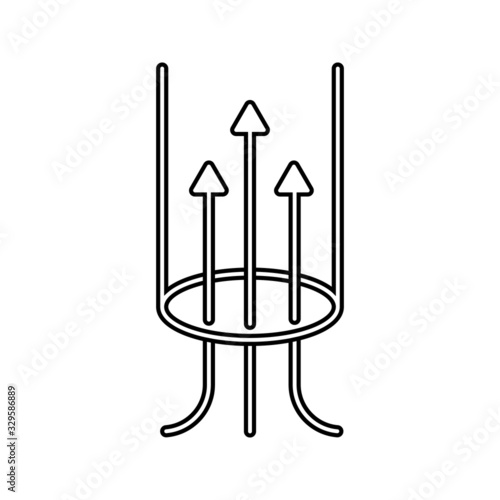 suction vector icon. suck illustration sign. hose symbol.