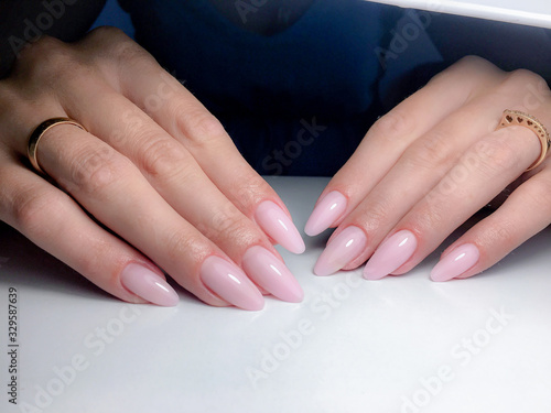 manicure design in a beauty salon