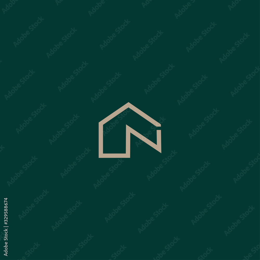 Letter N Home logo Icon template design in Vector illustration Stock ...