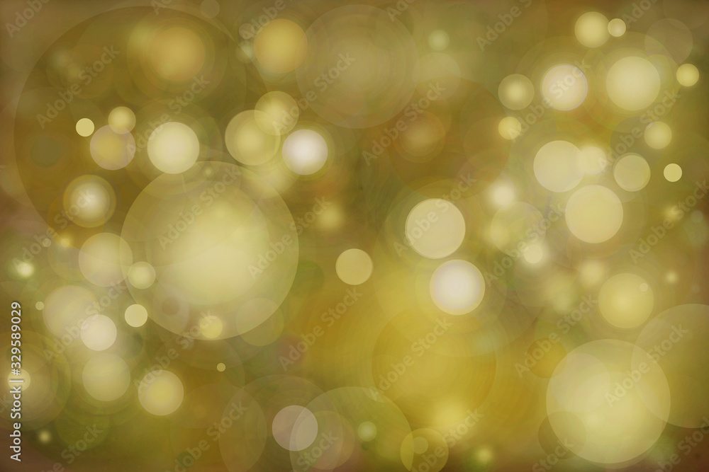 Yellow bokeh on a brown background