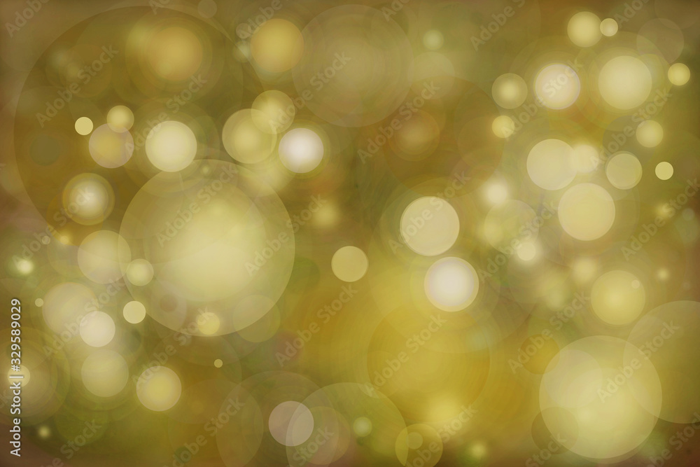 Obraz premium Yellow bokeh on a brown background