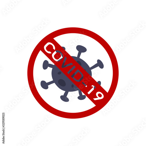 Stop COVID-19 coronavirus, design flat icon,quarantine,vector/illustration