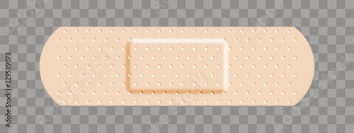 Beige adhesive bandage sticker mock up