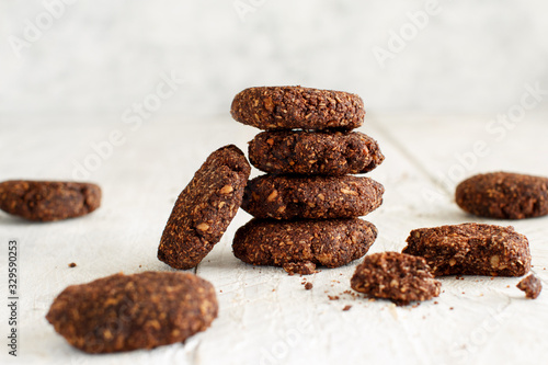 Keto Chocolate Cookies with almond and coconut flour. Atkins, ketogenic.