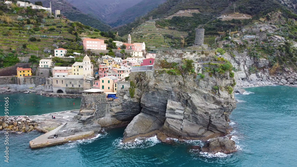 view of the city of vernazza in italy