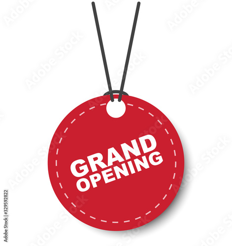 red vector banner grand opening